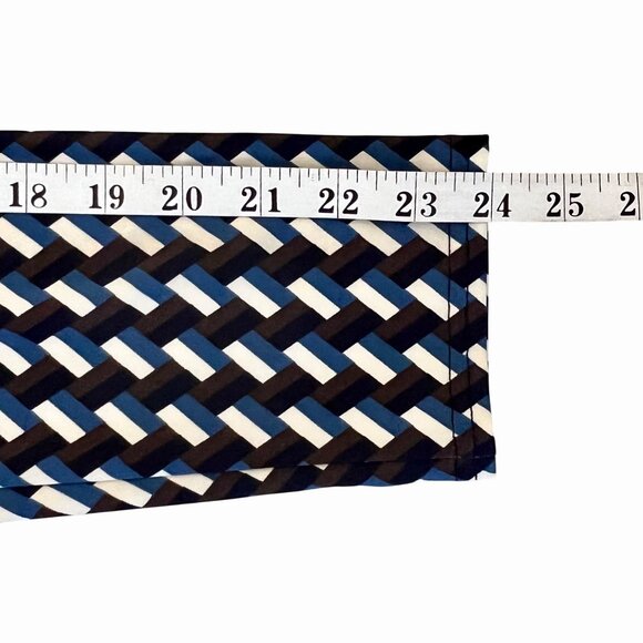 New Melloday Long Sleeve Button-Down Geometric Knit Shirt Dual-Color Collar - Picture 12 of 13